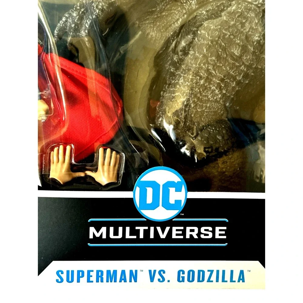 DC Multiverse Superman vs Godzilla Figure Set MonsterVerse Justice League Boxed